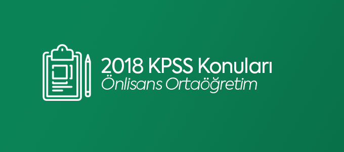 KPSS Önlisans Ortaöğretim Konuları