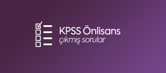 KPSS önlisans çıkmış sorular