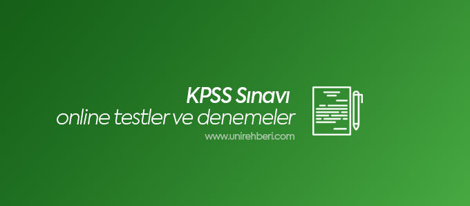 KPSS Online Test ve Deneme Çöz