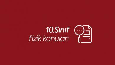 10.Sınıf Fizik Konuları