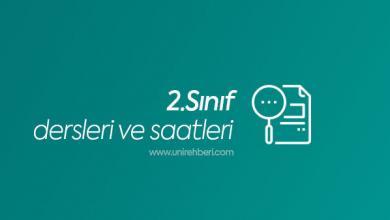 2. sınıf dersleri ve saatleri