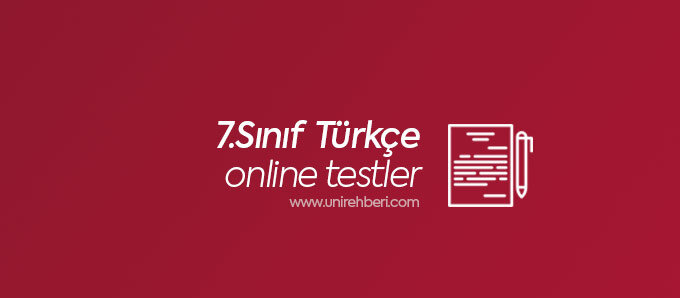 Online 7.Sınıf Türkçe Testleri