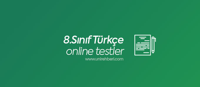 8.Sınıf Türkçe Online Test Çöz