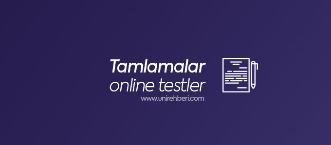 Tamlamalar Test Çöz