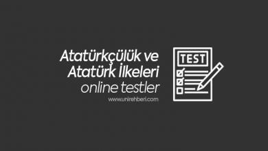 Atatürkçülük ve Atatürk İlkeleri Test