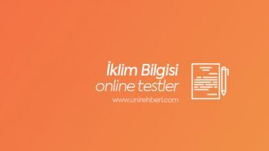 Coğrafya İklim Bilgisi Testleri