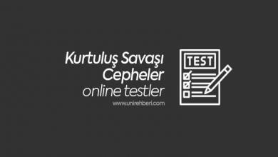 Kurtuluş Savaşı Cepheler Test