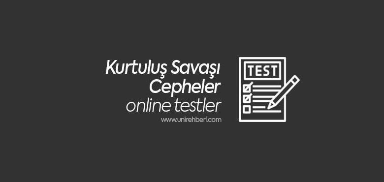 Kurtuluş Savaşı Cepheler Test