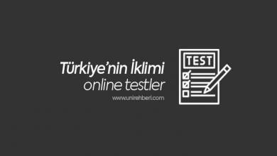 Türkiye'nin İklimi Test