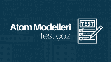 atom modelleri test çöz