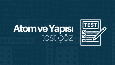 Atom ve yapısı test çöz