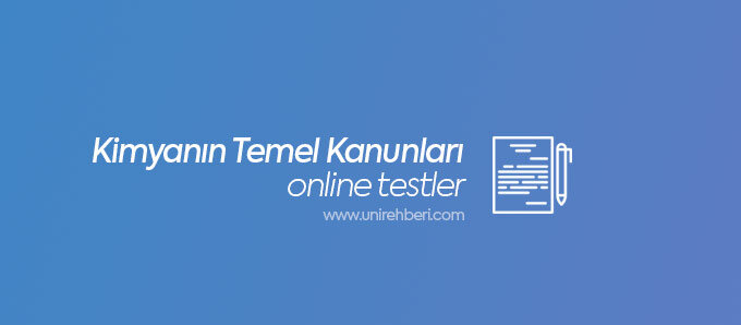 Kimyanın Temel Kanunları Test