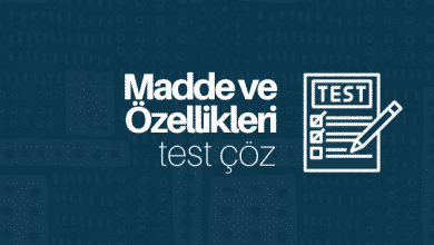 madde ve özellikleri test çöz