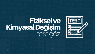 Fiziksel ve Kimyasal Değişim test çöz