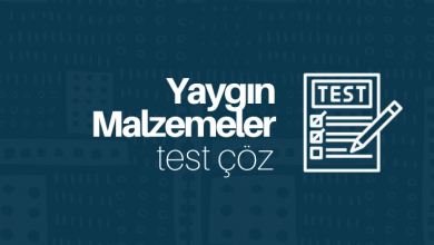 Kimya Yaygın Malzemeler test çöz