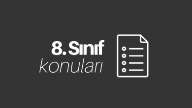 8. Sınıf Konuları