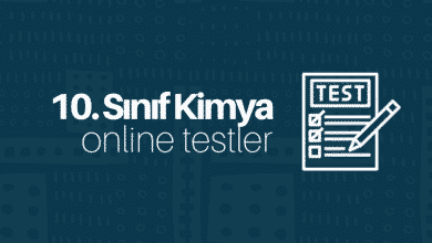 10. Sınıf Kimya Test çöz