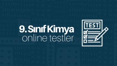 9. Sınıf Kimya Test çöz