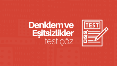 denklem ve eşitsizlikler test çöz