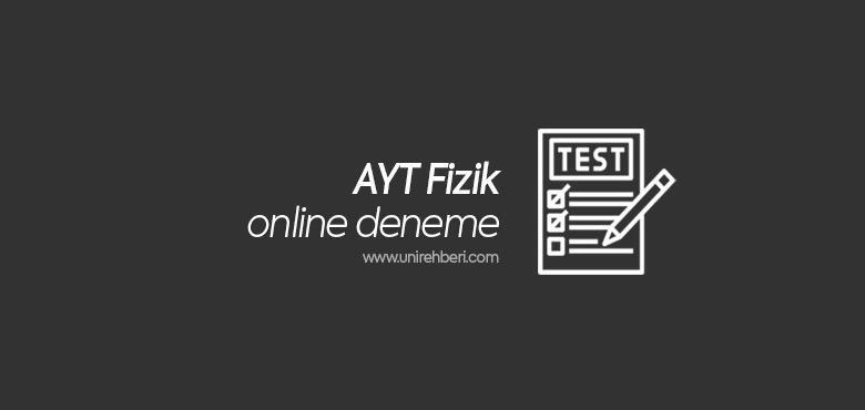 ayt fizik deneme