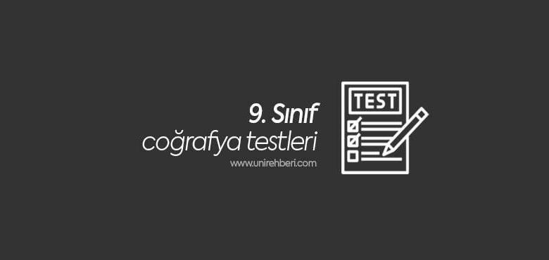 9. Sınıf Coğrafya Test