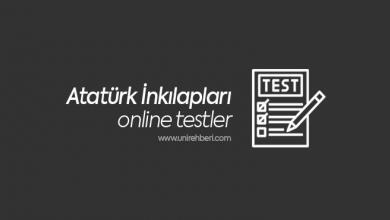 Atatürk İnkılapları Test