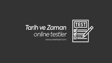 Tarih ve Zaman Test