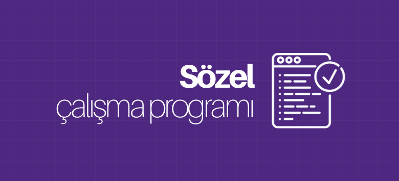 sözel çalışma programı