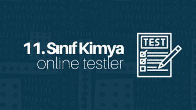 11. Sınıf Kimya Test çöz