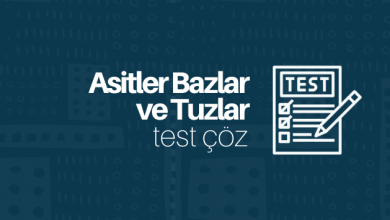 Asitler Bazlar ve Tuzlar Test Çöz