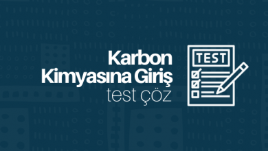 karbon kimyasına giriş test çöz