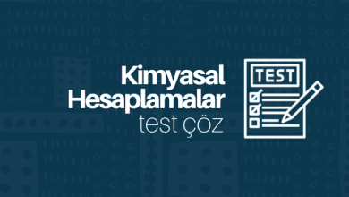 Kimyasal Hesaplamalar test çöz