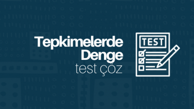 kimyasal tepkimelerde denge test çöz