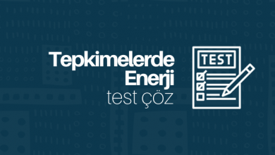 kimyasal tepkimelerde enerji test çöz