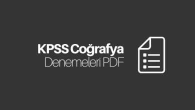 KPSS Coğrafya Deneme PDF