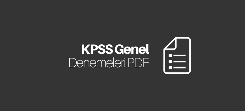 KPSS Deneme PDF