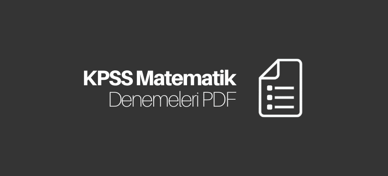 KPSS Matematik Deneme PDF
