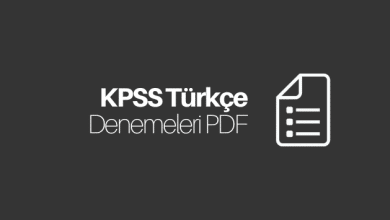 KPSS Türkçe Deneme PDF