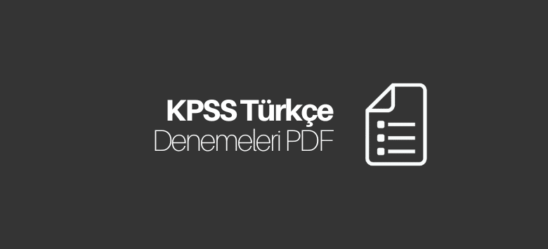 KPSS Türkçe Deneme PDF