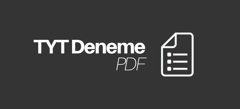 tyt deneme pdf