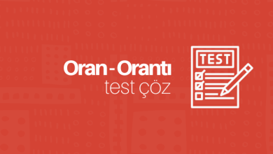 Oran - Orantı test