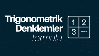 Trigonometrik Denklemler Formülleri